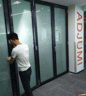 重型铝合金折叠门重庆聚米科技项目