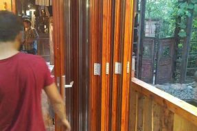 高端铝合金一体窗折叠门重庆江与城项目