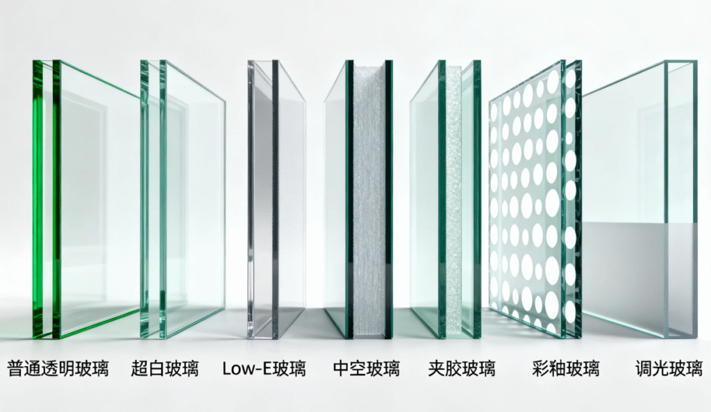 幕墙玻璃有哪些种类？超白玻/Low-E/夹胶玻璃怎么选？