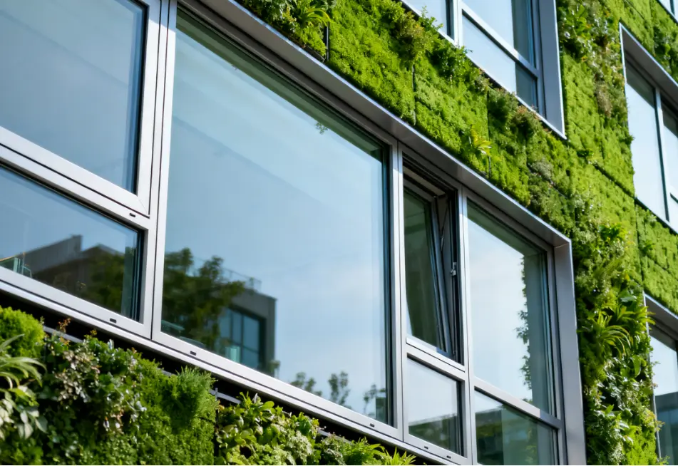 绿色建筑立面上的高性能节能系统窗