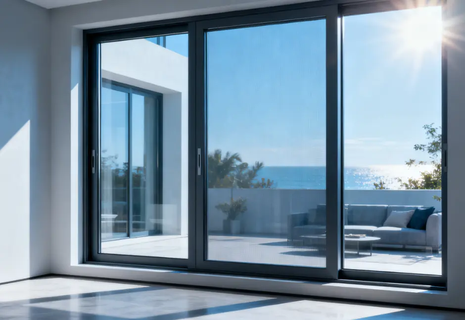 高性能系统窗为室内带来清凉静谧的夏日体验。