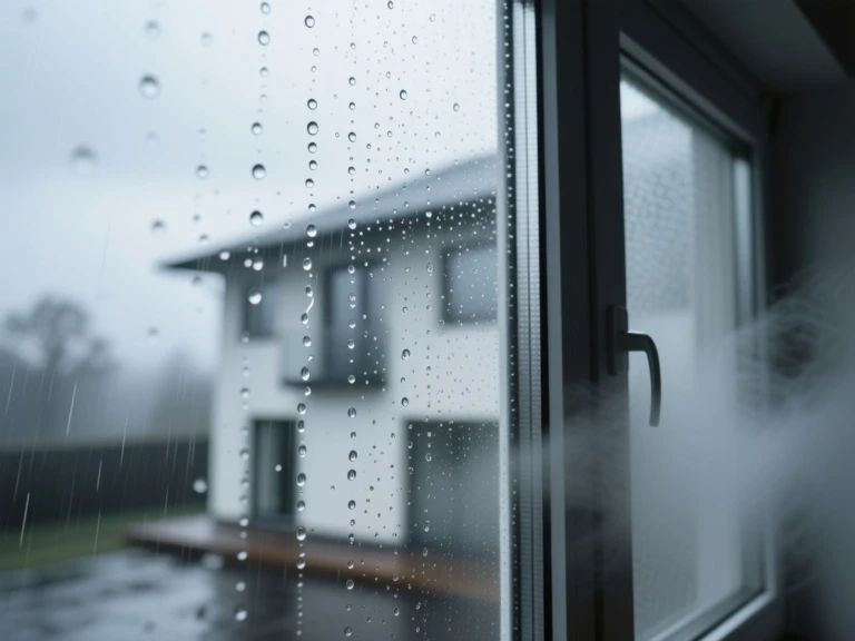 门窗结露原理科学示意图,