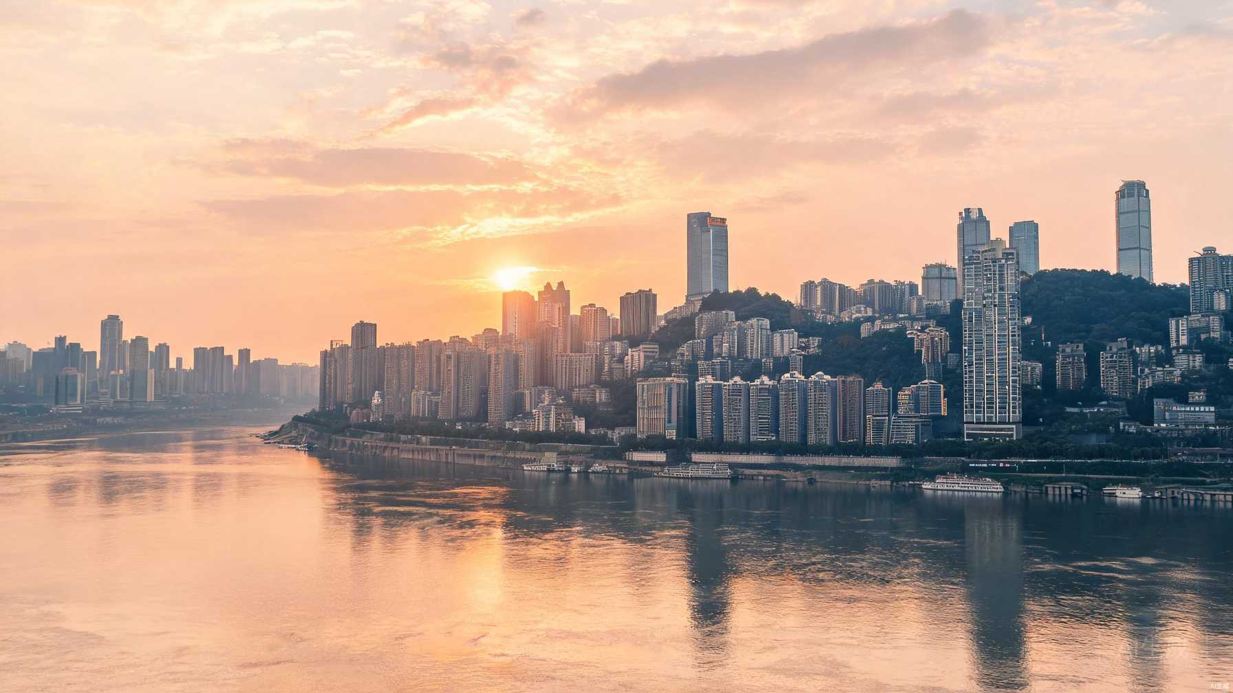 重庆铝合金门窗高层住宅建筑江景外观实景